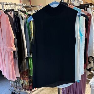 Theory Black Sleeveless Blouse